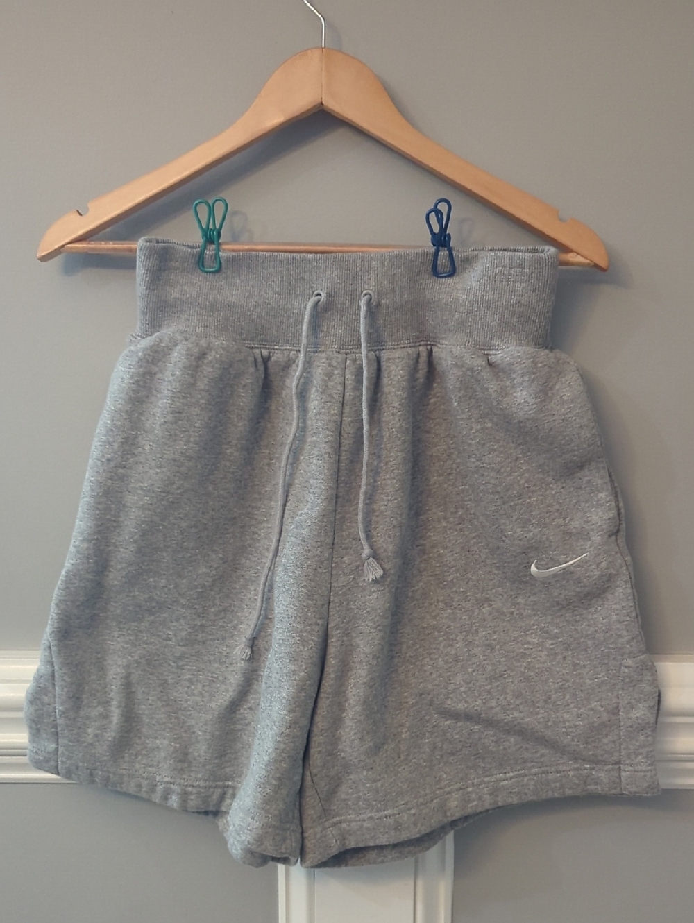 Nike Gray Fleece Drawstring Shorts